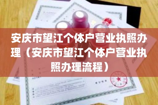 安庆市望江个体户营业执照办理（安庆市望江个体户营业执照办理流程）