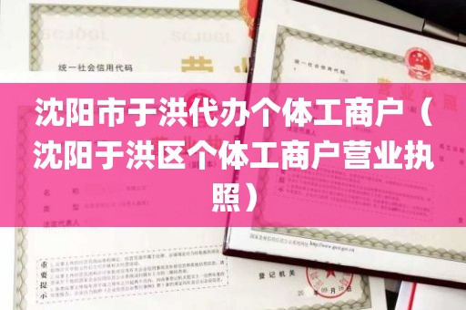 沈阳市于洪代办个体工商户（沈阳于洪区个体工商户营业执照）