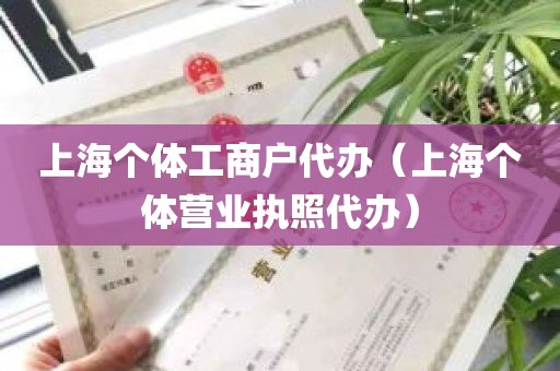 上海个体工商户代办（上海个体营业执照代办）