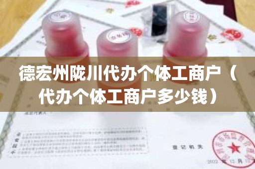 德宏州陇川代办个体工商户（代办个体工商户多少钱）