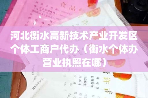 河北衡水高新技术产业开发区个体工商户代办（衡水个体办营业执照在哪）