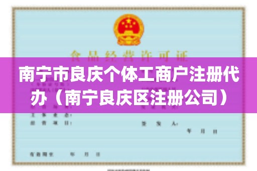 南宁市良庆个体工商户注册代办（南宁良庆区注册公司）