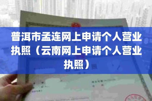 普洱市孟连网上申请个人营业执照（云南网上申请个人营业执照）