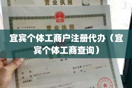 宜宾个体工商户注册代办（宜宾个体工商查询）