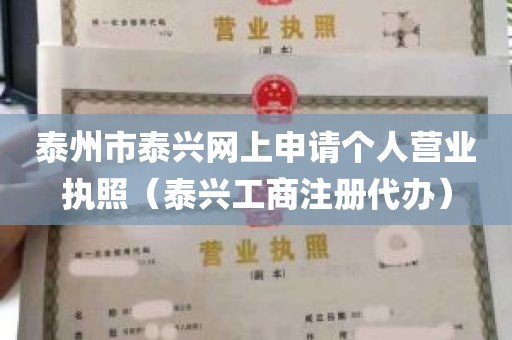 泰州市泰兴网上申请个人营业执照（泰兴工商注册代办）