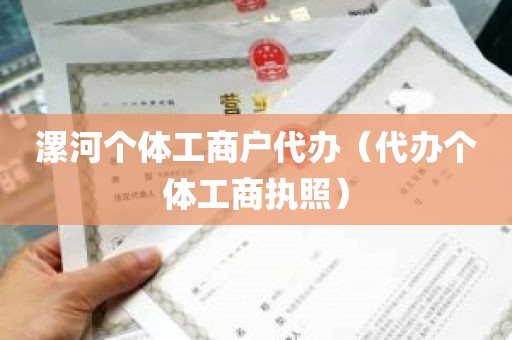 漯河个体工商户代办（代办个体工商执照）
