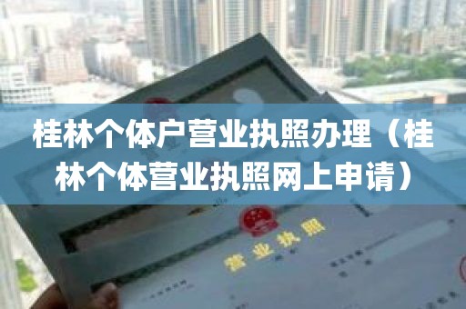 桂林个体户营业执照办理（桂林个体营业执照网上申请）
