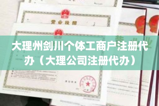 大理州剑川个体工商户注册代办（大理公司注册代办）