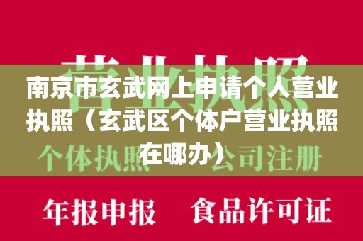 南京市玄武网上申请个人营业执照（玄武区个体户营业执照在哪办）