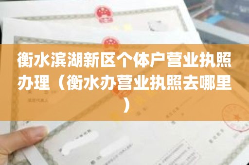 衡水滨湖新区个体户营业执照办理（衡水办营业执照去哪里）