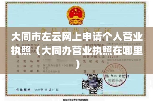 大同市左云网上申请个人营业执照（大同办营业执照在哪里）