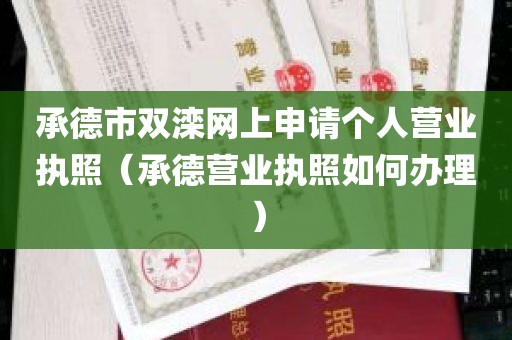 承德市双滦网上申请个人营业执照（承德营业执照如何办理）