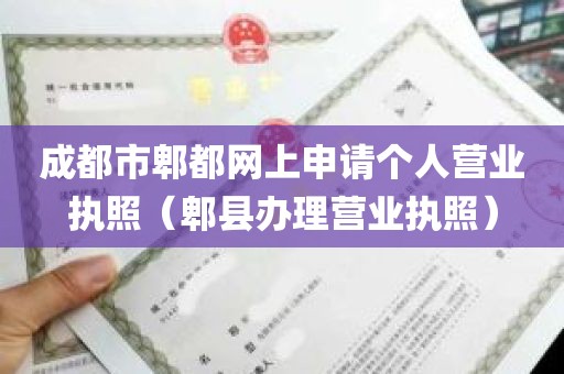 成都市郫都网上申请个人营业执照（郫县办理营业执照）
