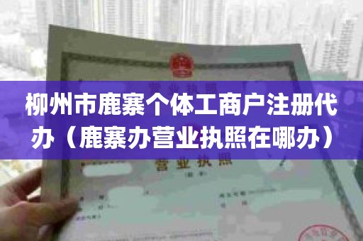 柳州市鹿寨个体工商户注册代办（鹿寨办营业执照在哪办）