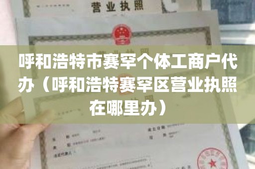 呼和浩特市赛罕个体工商户代办（呼和浩特赛罕区营业执照在哪里办）