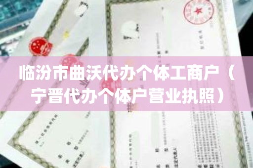 临汾市曲沃代办个体工商户（宁晋代办个体户营业执照）