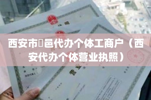 西安市鄠邑代办个体工商户（西安代办个体营业执照）