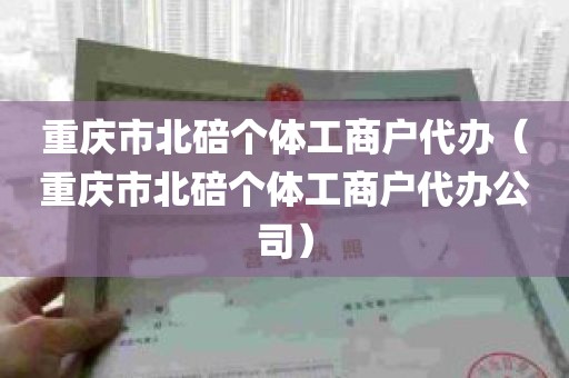 重庆市北碚个体工商户代办（重庆市北碚个体工商户代办公司）