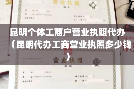 昆明个体工商户营业执照代办（昆明代办工商营业执照多少钱）