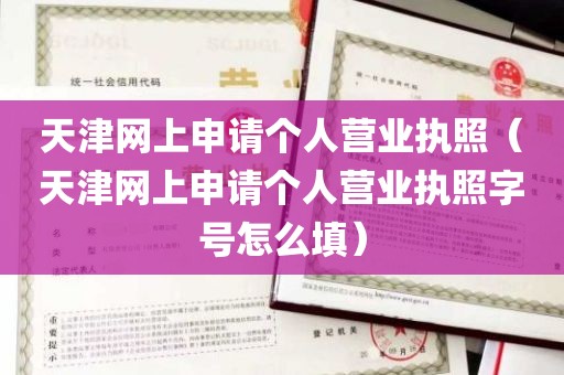 天津网上申请个人营业执照（天津网上申请个人营业执照字号怎么填）