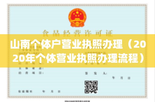 山南个体户营业执照办理（2020年个体营业执照办理流程）