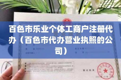 百色市乐业个体工商户注册代办（百色市代办营业执照的公司）