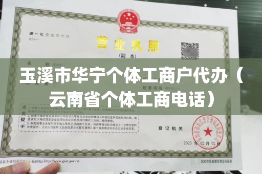 玉溪市华宁个体工商户代办（云南省个体工商电话）