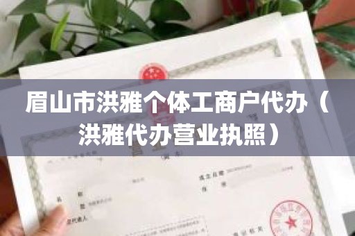 眉山市洪雅个体工商户代办（洪雅代办营业执照）