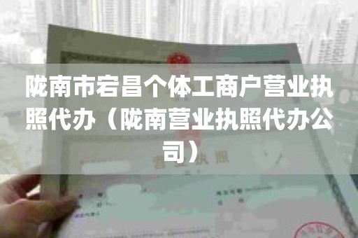 陇南市宕昌个体工商户营业执照代办（陇南营业执照代办公司）