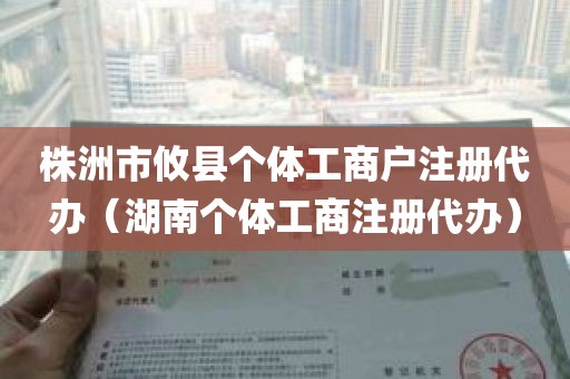 株洲市攸县个体工商户注册代办（湖南个体工商注册代办）