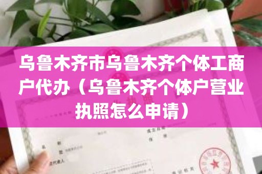 乌鲁木齐市乌鲁木齐个体工商户代办（乌鲁木齐个体户营业执照怎么申请）