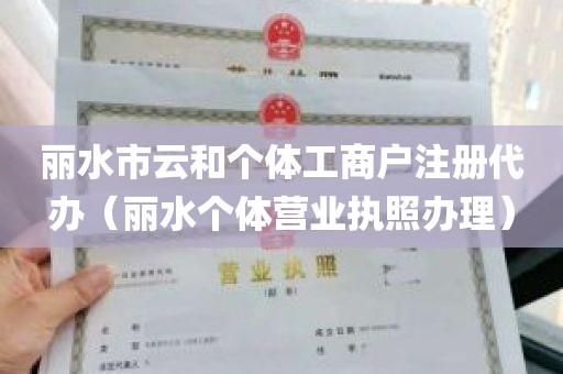 丽水市云和个体工商户注册代办（丽水个体营业执照办理）