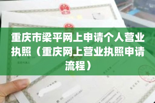重庆市梁平网上申请个人营业执照（重庆网上营业执照申请流程）