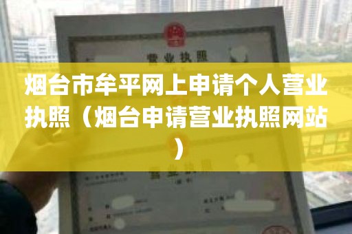 烟台市牟平网上申请个人营业执照（烟台申请营业执照网站）