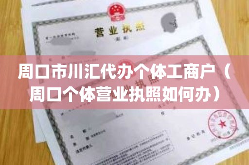 周口市川汇代办个体工商户（周口个体营业执照如何办）