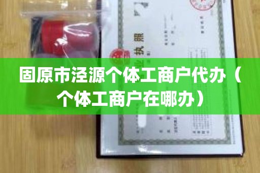 固原市泾源个体工商户代办（个体工商户在哪办）