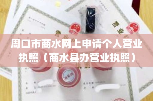 周口市商水网上申请个人营业执照（商水县办营业执照）