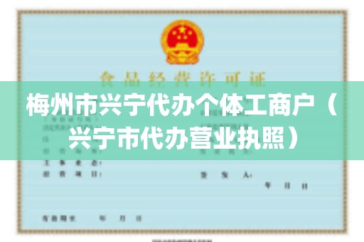 梅州市兴宁代办个体工商户（兴宁市代办营业执照）