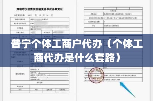 普宁个体工商户代办（个体工商代办是什么套路）