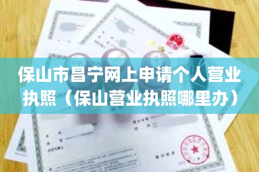保山市昌宁网上申请个人营业执照（保山营业执照哪里办）