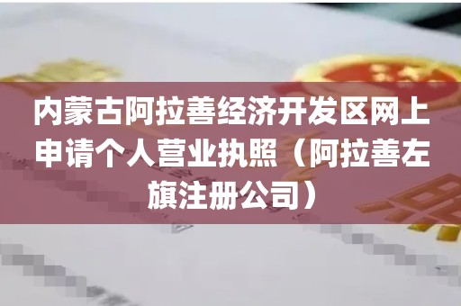 内蒙古阿拉善经济开发区网上申请个人营业执照（阿拉善左旗注册公司）