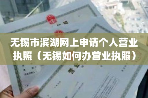 无锡市滨湖网上申请个人营业执照（无锡如何办营业执照）
