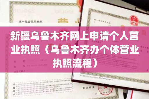 新疆乌鲁木齐网上申请个人营业执照（乌鲁木齐办个体营业执照流程）
