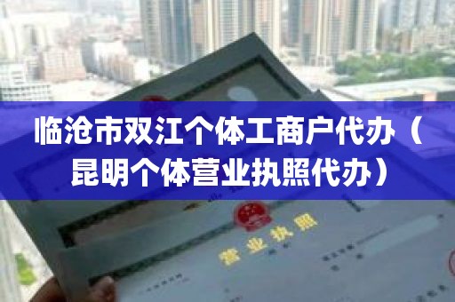 临沧市双江个体工商户代办（昆明个体营业执照代办）