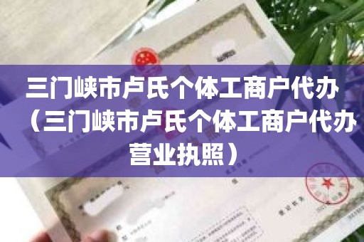 三门峡市卢氏个体工商户代办（三门峡市卢氏个体工商户代办营业执照）