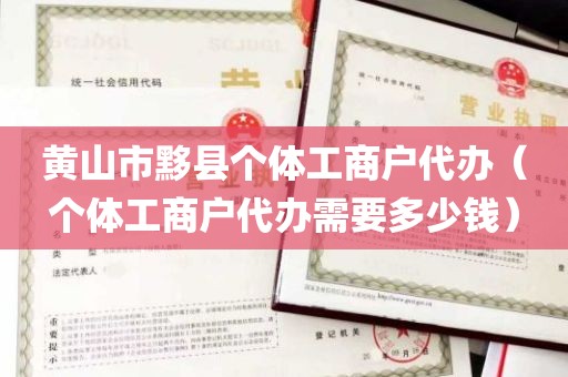 黄山市黟县个体工商户代办（个体工商户代办需要多少钱）
