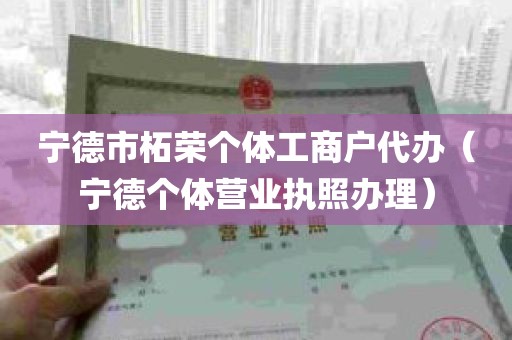 宁德市柘荣个体工商户代办（宁德个体营业执照办理）
