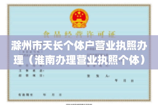 滁州市天长个体户营业执照办理（淮南办理营业执照个体）