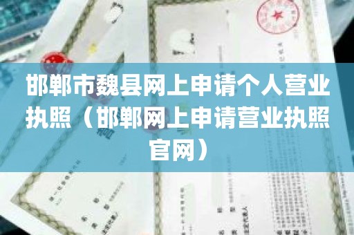 邯郸市魏县网上申请个人营业执照（邯郸网上申请营业执照官网）