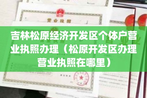 吉林松原经济开发区个体户营业执照办理（松原开发区办理营业执照在哪里）